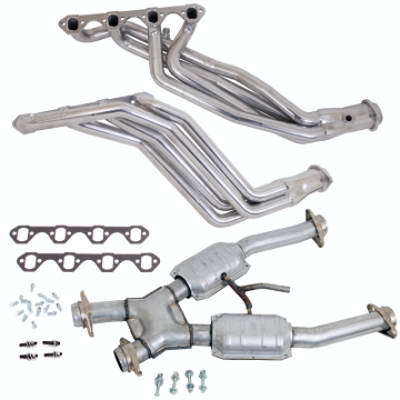 Picture of BBK 94-95 Ford Mustang 5.0L 1-5/8 Long Tube Headers w/High Flow Catted X-Pipe (Silver Ceramic)