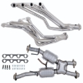 Picture of 79-93 MUSTANG 5.0 1-5/8 LONG TUBE HEADERS AUTO PLUS MID PIPE (SILVER CERAMIC)