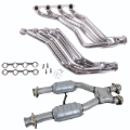Picture of BBK 86-93 Ford Mustang 1-3/4 Long Tube 351 Swap Headers w/High Flow Catted X-Pipe (Silver Ceramic)