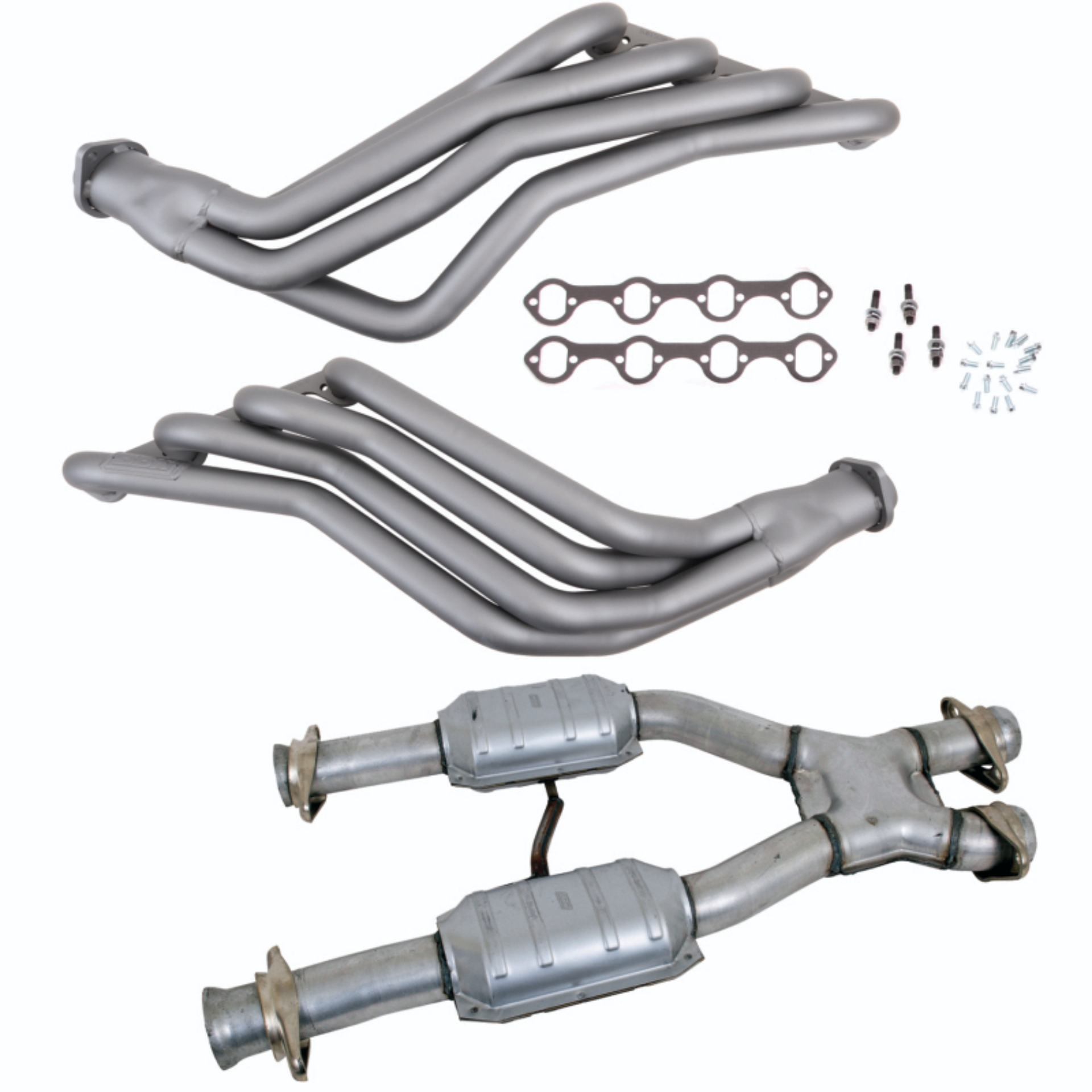 Picture of BBK 86-93 Ford Mustang 1-3/4 Long Tube 351 Swap Headers w/High Flow Catted X-Pipe (Ti Ceramic)