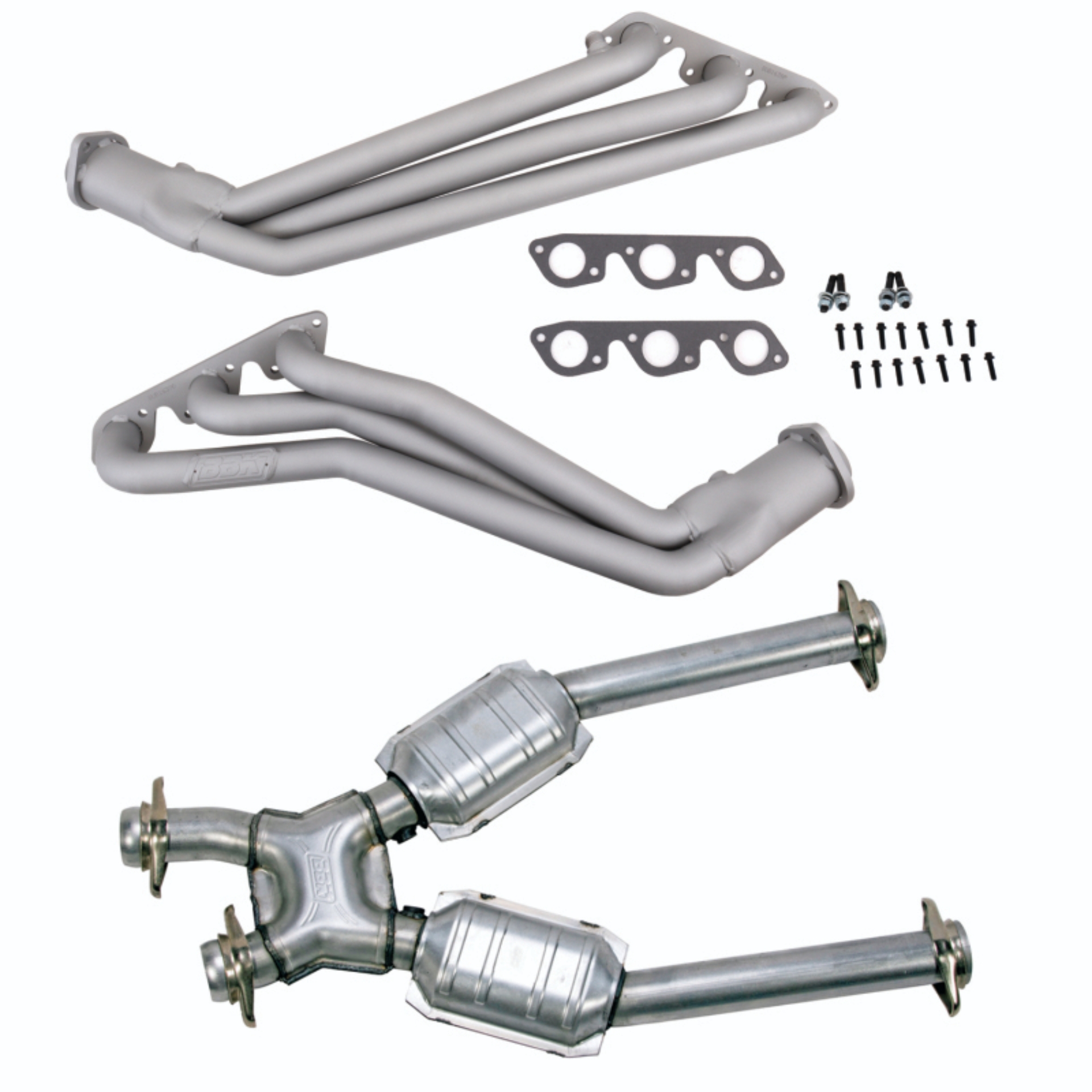 Picture of 99-04 MUSTANG V6 1-5/8" LONG TUBE HEADERS PLUS MID PIPE (TITANIUM CERAMIC)