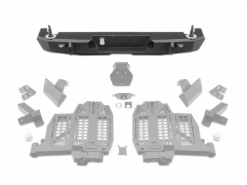 Picture of Rugged Ridge 20-24 Jeep Gladiator Wingmate Rear Bumper (Max Spare Wheel/Tire 37in. Dia.) - Tex. Blk