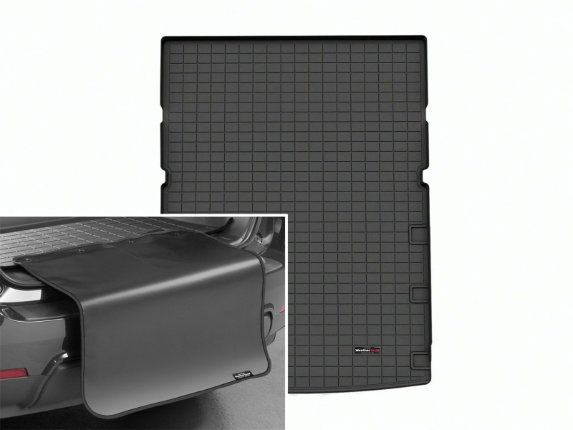 Picture of WeatherTech 23-24 Jeep Wagoneer/Grand Wagoneer L Cargo Liner w/Bumper Protector - Black