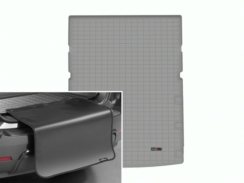 Picture of WeatherTech 23-24 Jeep Wagoneer/Grand Wagoneer L Cargo Liner w/Bumper Protector - Black