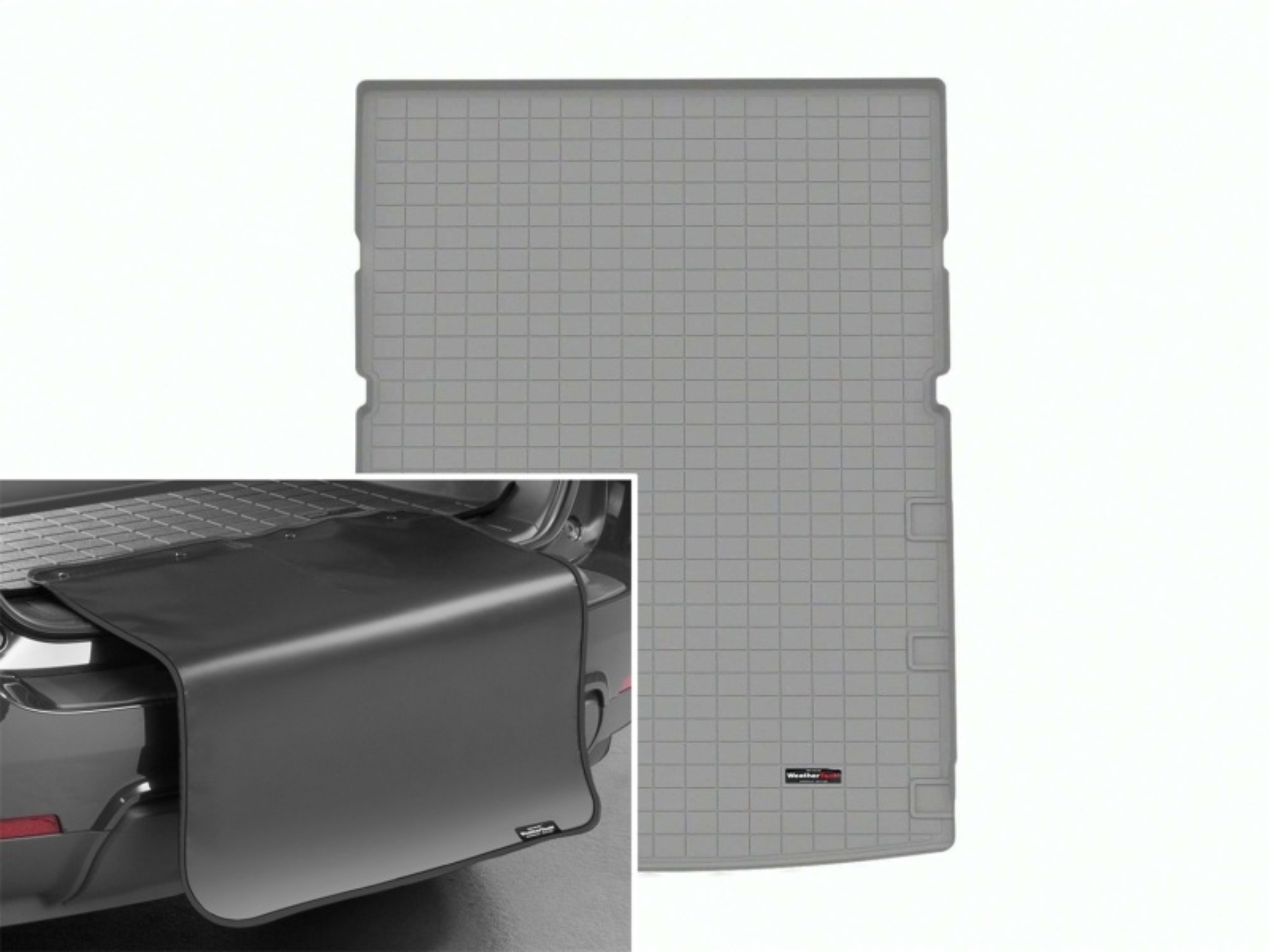 Picture of WeatherTech 23-24 Jeep Wagoneer/Grand Wagoneer L Cargo Liner w/Bumper Protector - Black