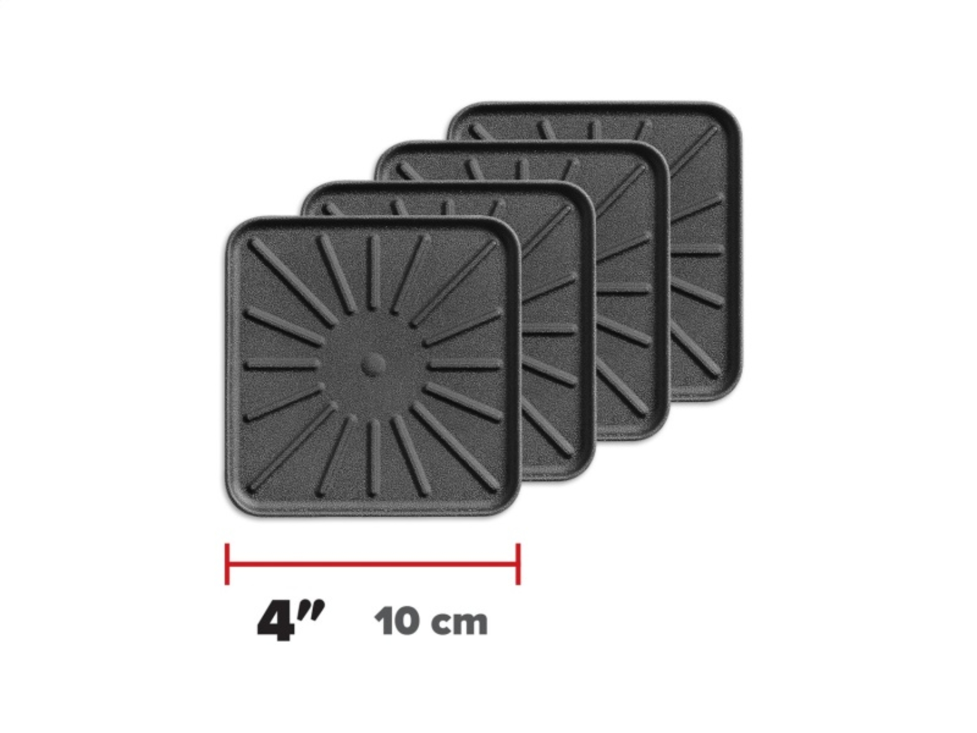 Picture of WeatherTech Drink Coasters 4in. Square - Black (4pc Set)
