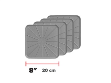 Picture of WeatherTech Home Surface Protectors 8in. Square - Grey (4pc Set)
