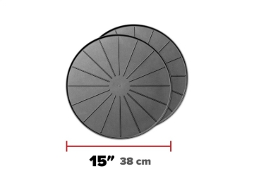 Picture of WeatherTech Plant Mats/Coasters 15in. Round - Black (2pc Set)