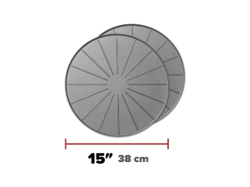 Picture of WeatherTech Plant Mats/Coasters 15in. Round - Grey (2pc Set)