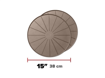 Picture of WeatherTech Plant Mats/Coasters 15in. Round - Tan (2pc Set)