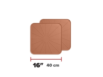 Picture of WeatherTech Plant Mats/Coasters 16in. Square - Terracotta (2pc Set)