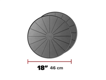 Picture of WeatherTech Plant Mats/Coasters 18in. Round - Black (2pc Set)