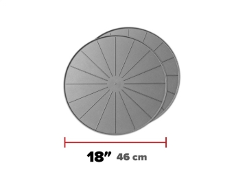 Picture of WeatherTech Plant Mats/Coasters 18in. Round - Grey (2pc Set)
