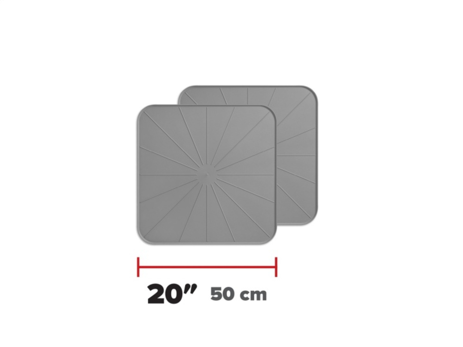 Picture of WeatherTech Project Mats 20in. Square - Grey (2pc Set)