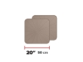 Picture of WeatherTech Project Mats 20in. Square - Tan (2pc Set)