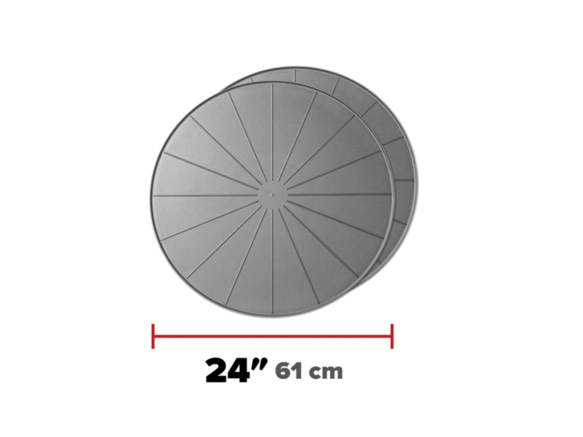 Picture of WeatherTech Project Mats 24in. Round - Grey (2pc Set)