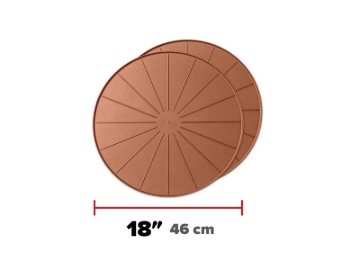Picture of WeatherTech Plant Mats/Coasters 18in. Round - Terracotta (2pc Set)