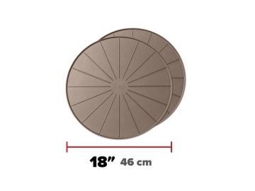 Picture of WeatherTech Plant Mats/Coasters 18in. Round - Tan (2pc Set)