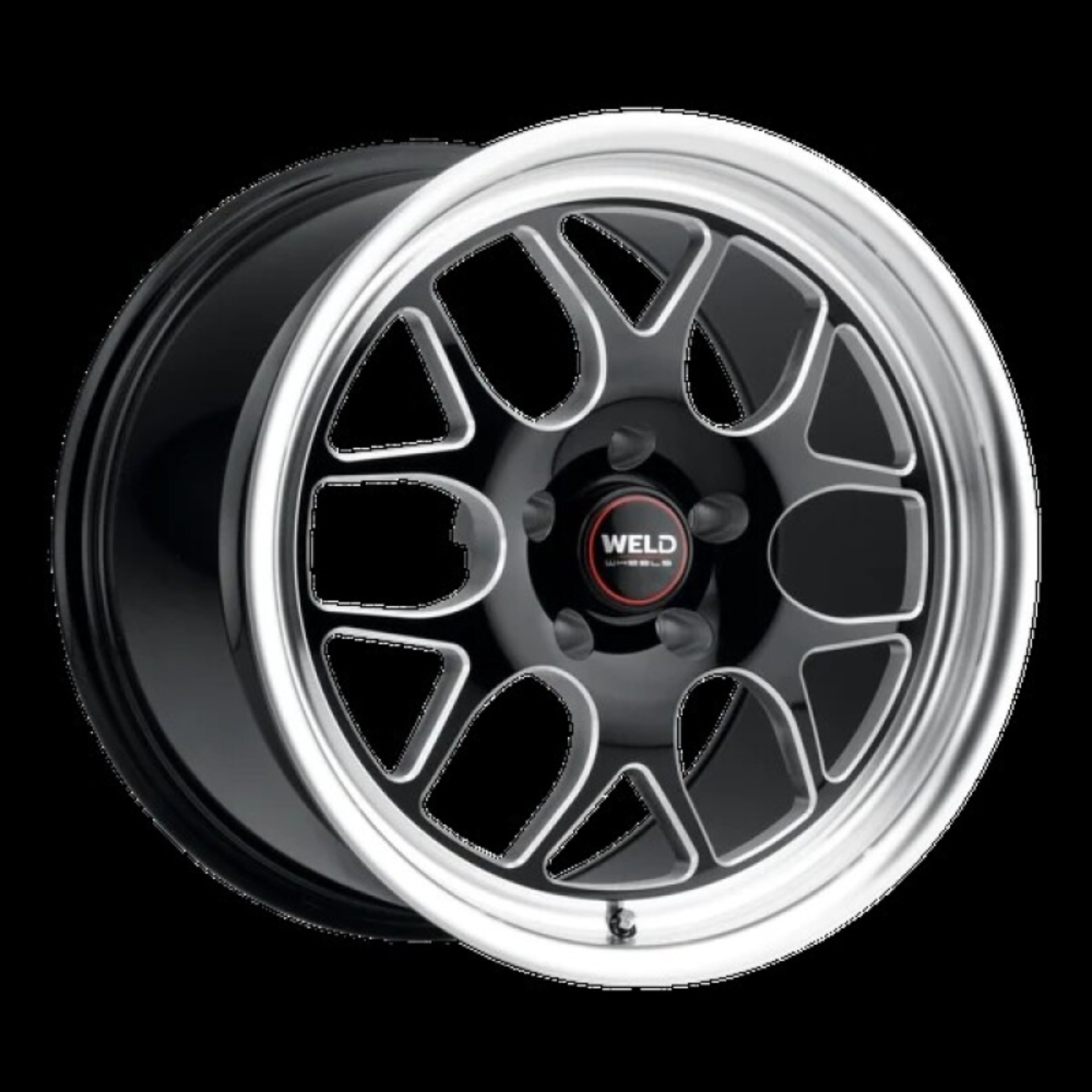 Picture of Weld Solana Drag 20x5 / 5x115 BP / ET-33 / 78.1mm Bore - Gloss Black MIL DIA Wheel