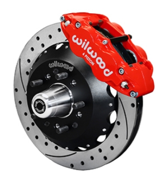Picture of Wilwood 65-68 Chevy Impala W/ Drum Spindle- FNSL6R - 12.88 in Vented GT Rotor Drilled Red