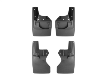 Picture of WeatherTech 20-23 Jeep Gladiator Sport/Sport S w/Max Tow Pkg No Drill Front & Rear MudFlaps - Black