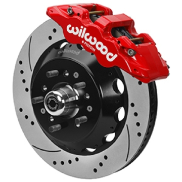 Picture of Wilwood 69-70 Chevrolet Impala W/ Disc Or Drum 69-82 Corvette Aerolite 6R 14in GT Rotor Drilled Red