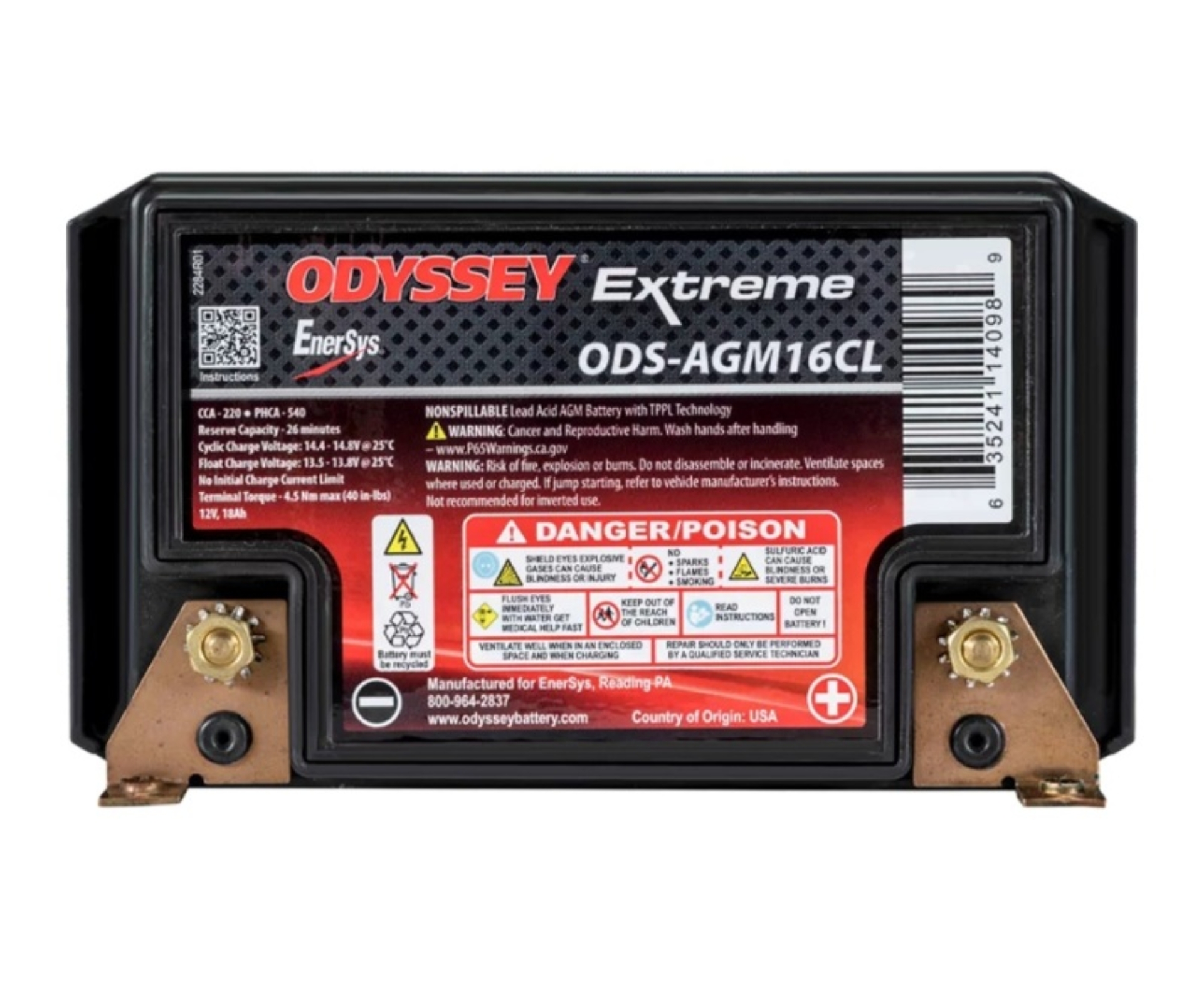 Picture of Odyssey Battery Powersport Extreme AGM Battery (PC625)