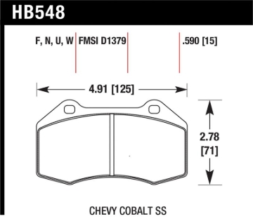 Picture of Hawk Renault Clio / Cobalt SS HPS Street Front Brake Pads