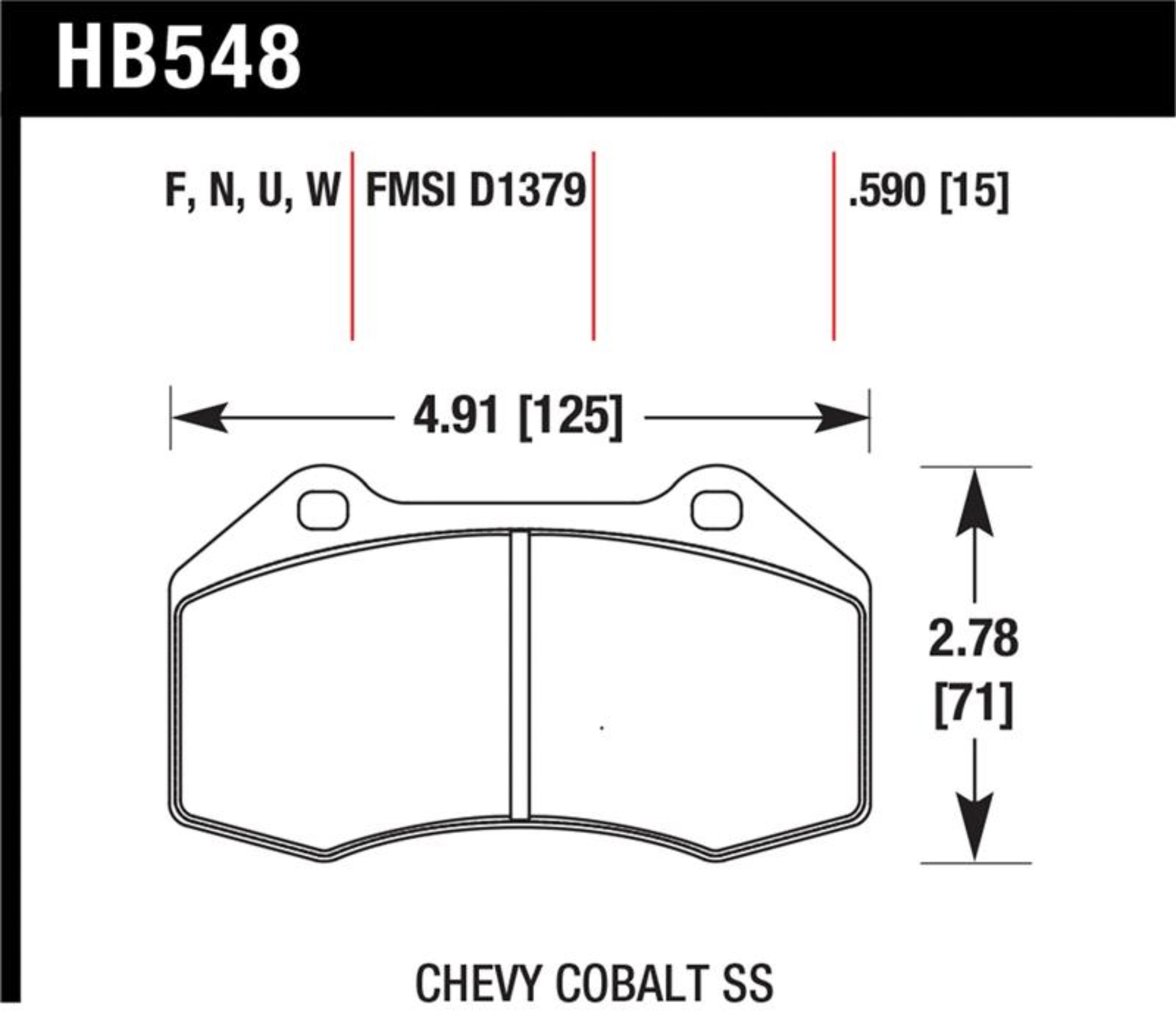 Picture of Hawk Miata Brembo / Renault Clio / Cobalt SS HP+ Street Front Brake Pads