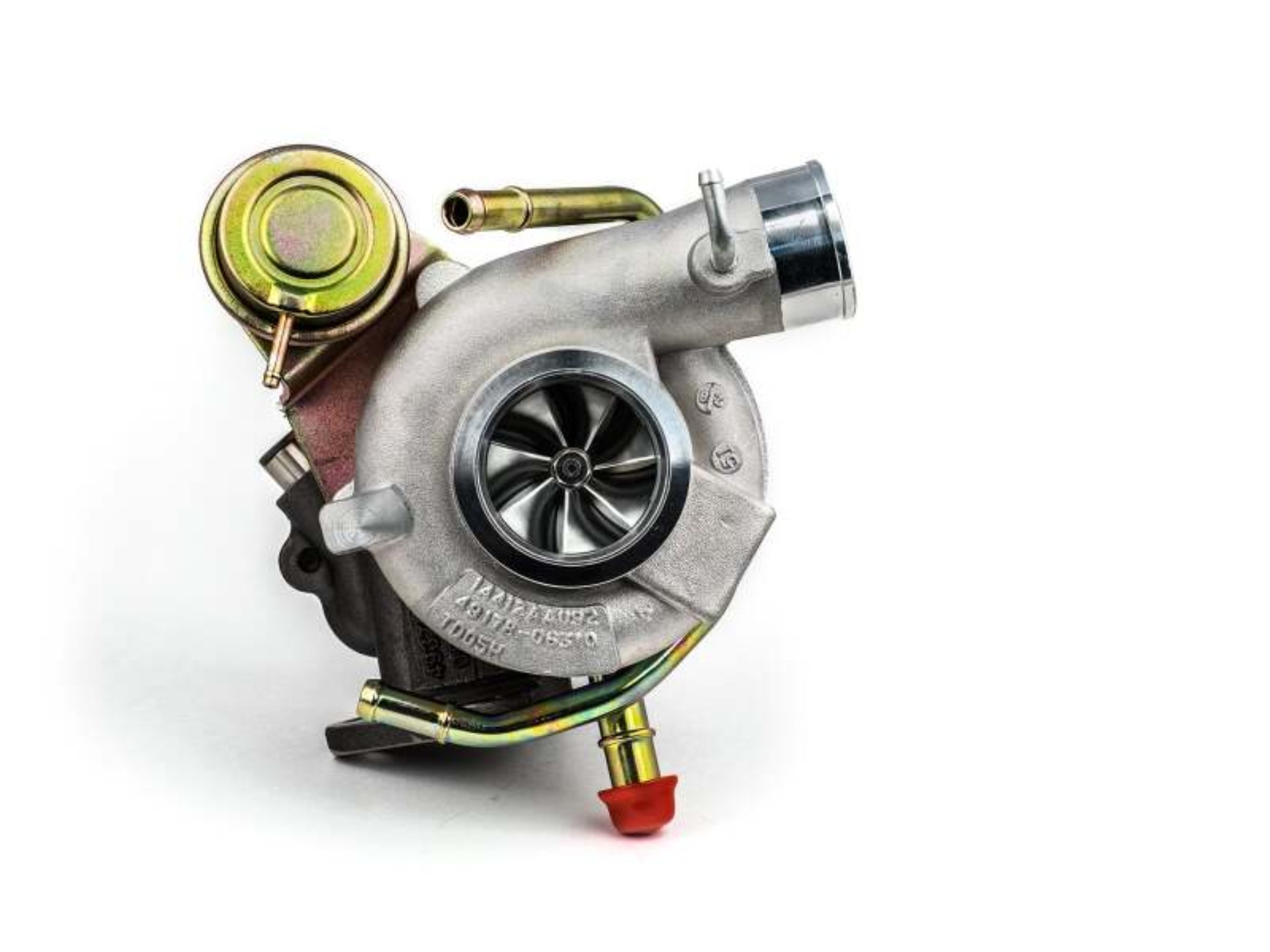 Picture of Forced Performance Subaru STi/WRX Blue Turbo BB LOPE 58mm CH8 CM Turbine Hsg Internal WG w/Oil Line
