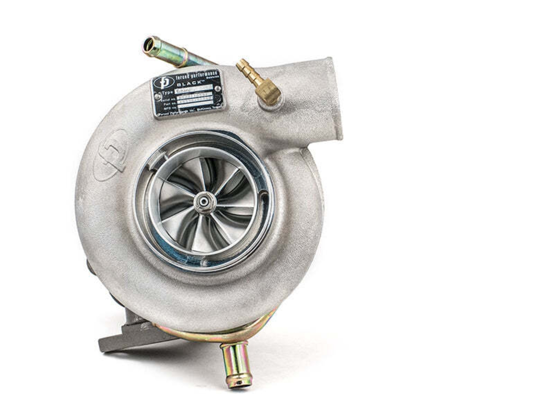 Picture of Forced Performance Subaru STi/WRX Black Turbocharger 84mm CH8CM Turbine Hsg Internal WG w/Oil Line