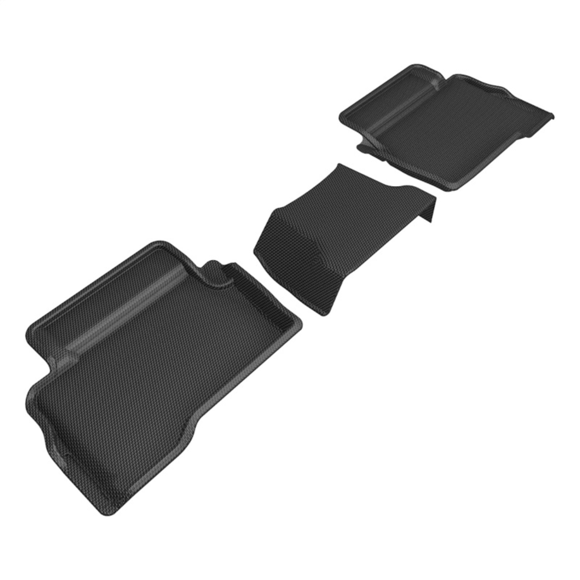 Picture of 3D MAXpider 2024+ Toyota Tacoma Double Cab Kagu 2nd Row Floormats - Black