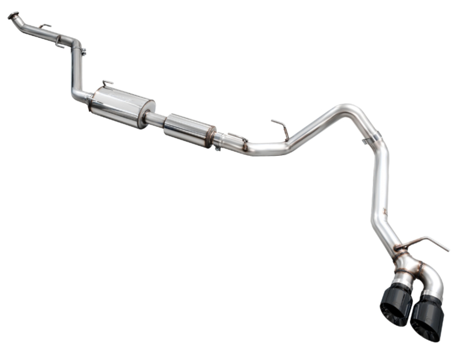 Picture of AWE Tuning Exhaust for 4th Gen Toyota Tacoma Dual Diamond Black Tips