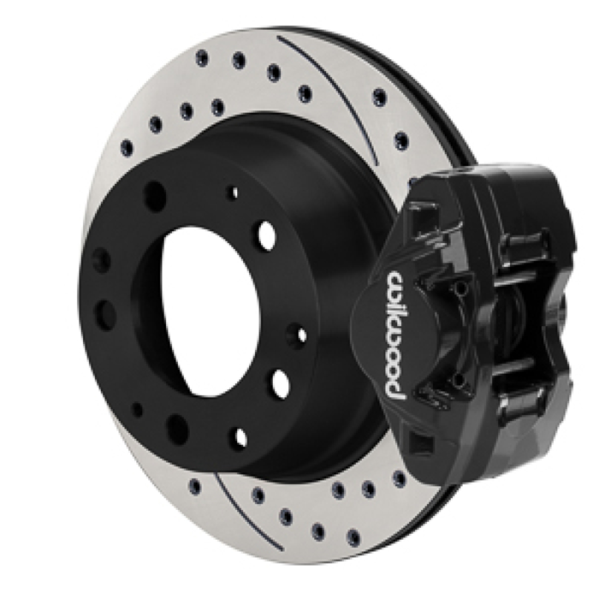 Picture of Wilwood 69-83 Porsche 911 D31 11.42in. Rear Brake Kit w/ Flex Lines - Drilled Rotors (Black)