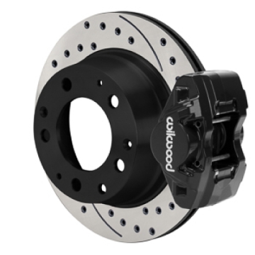 Picture of Wilwood 69-83 Porsche 911 D31 11.42in. Rear Brake Kit w/ Flex Lines - Drilled Rotors (Black)