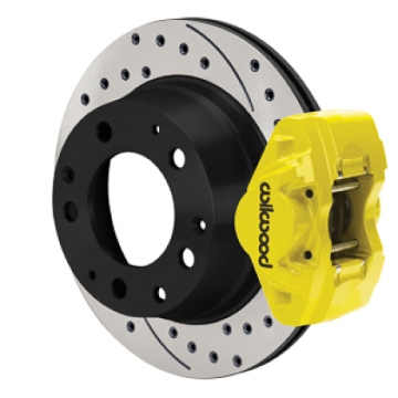 Picture of Wilwood 69-83 Porsche 911 D31 11.42in. Rear Brake Kit w/ Flex Lines - Drilled Rotors (Yellow)
