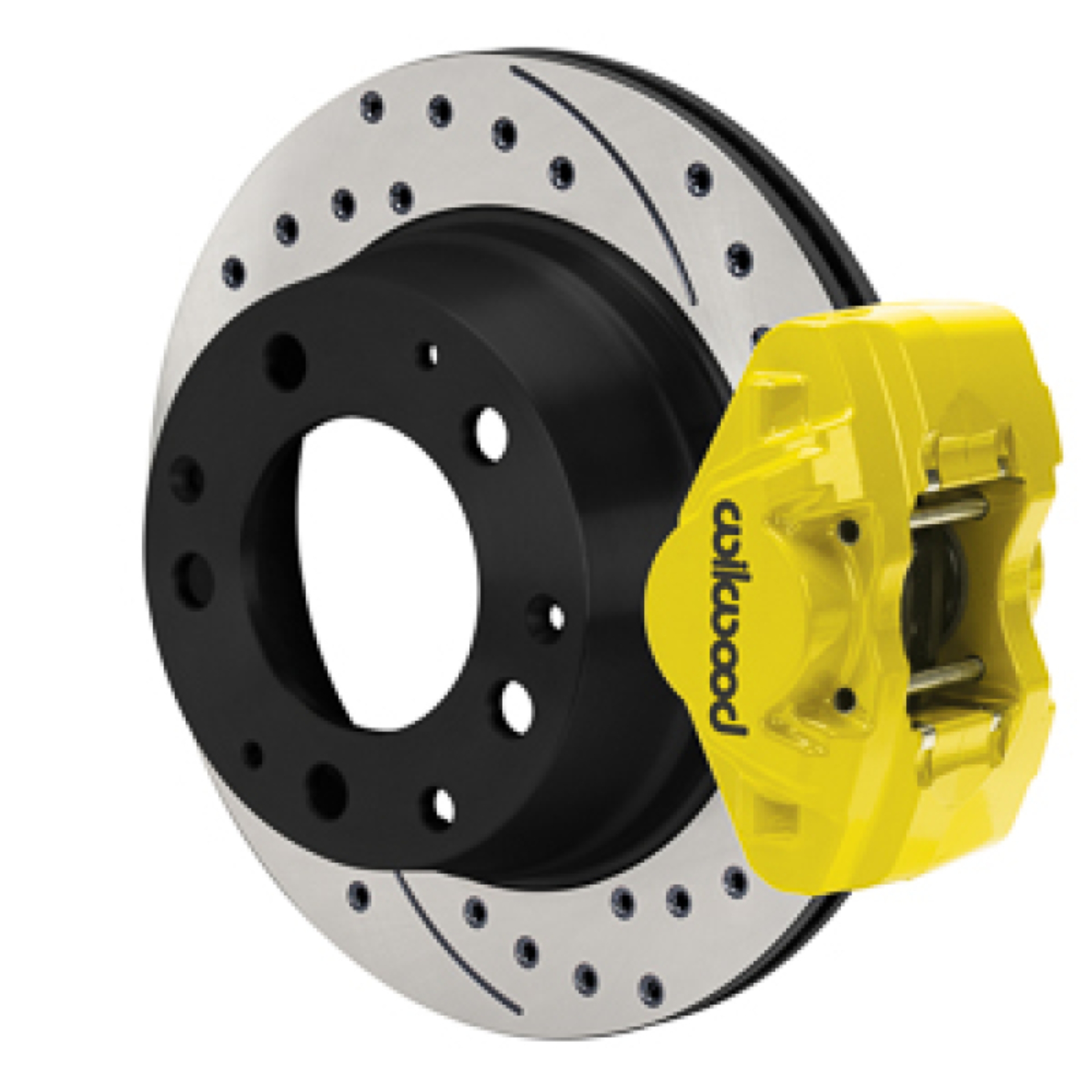 Picture of Wilwood 84-89 Porsche 911 D31 11.42in. Rear Brake Kit w/ Flex Lines - Drilled Rotors (Yellow)
