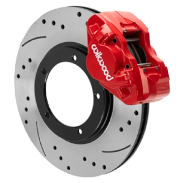Picture of Wilwood 69-74 Porsche 911 D31 11.10in. Front Brake Kit w/ Flex Lines - Drilled Rotors (Red)