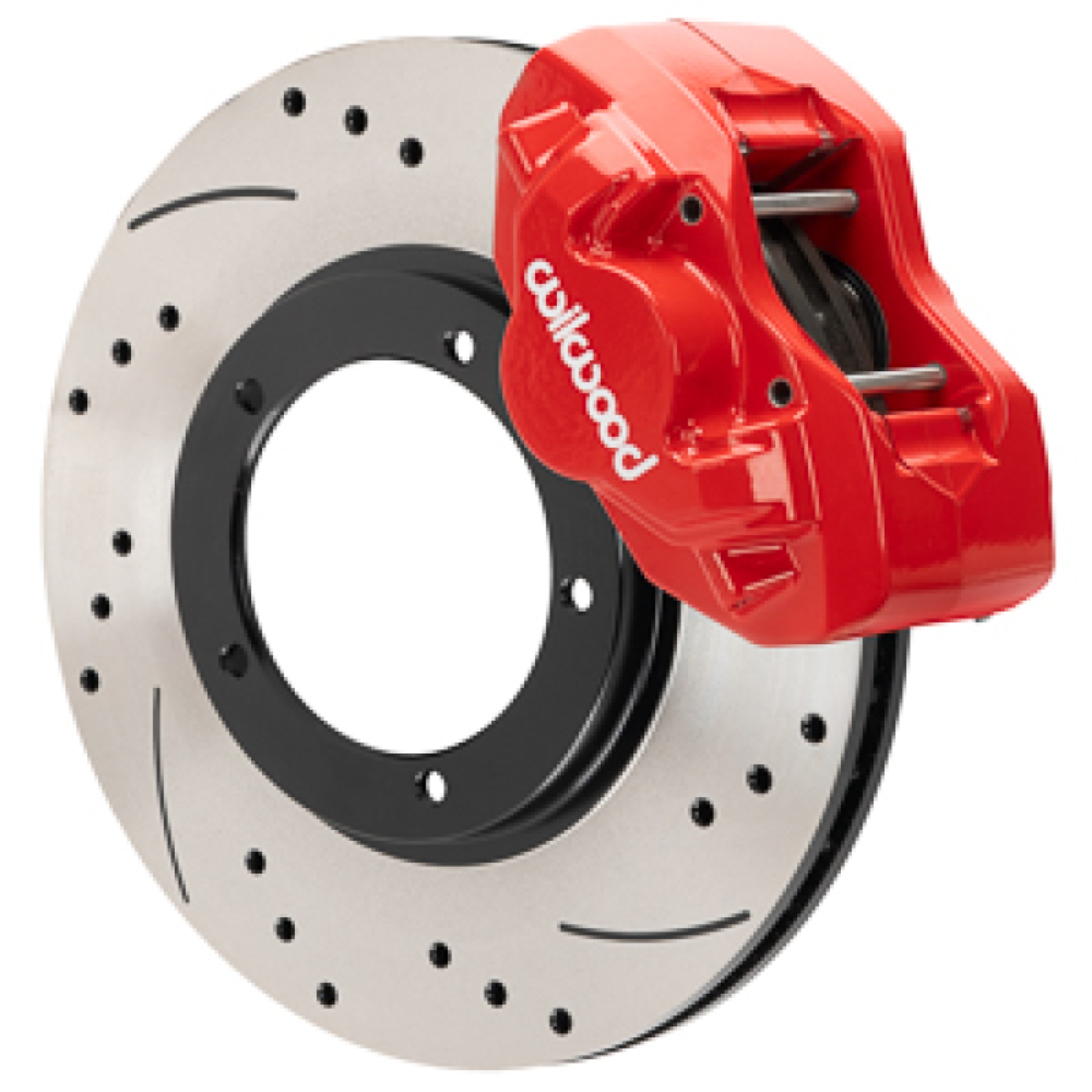 Picture of Wilwood 75-83 Porsche 911 D45 11.10in. Front Brake Kit w/ Flex Lines - Drilled Rotors (Red)