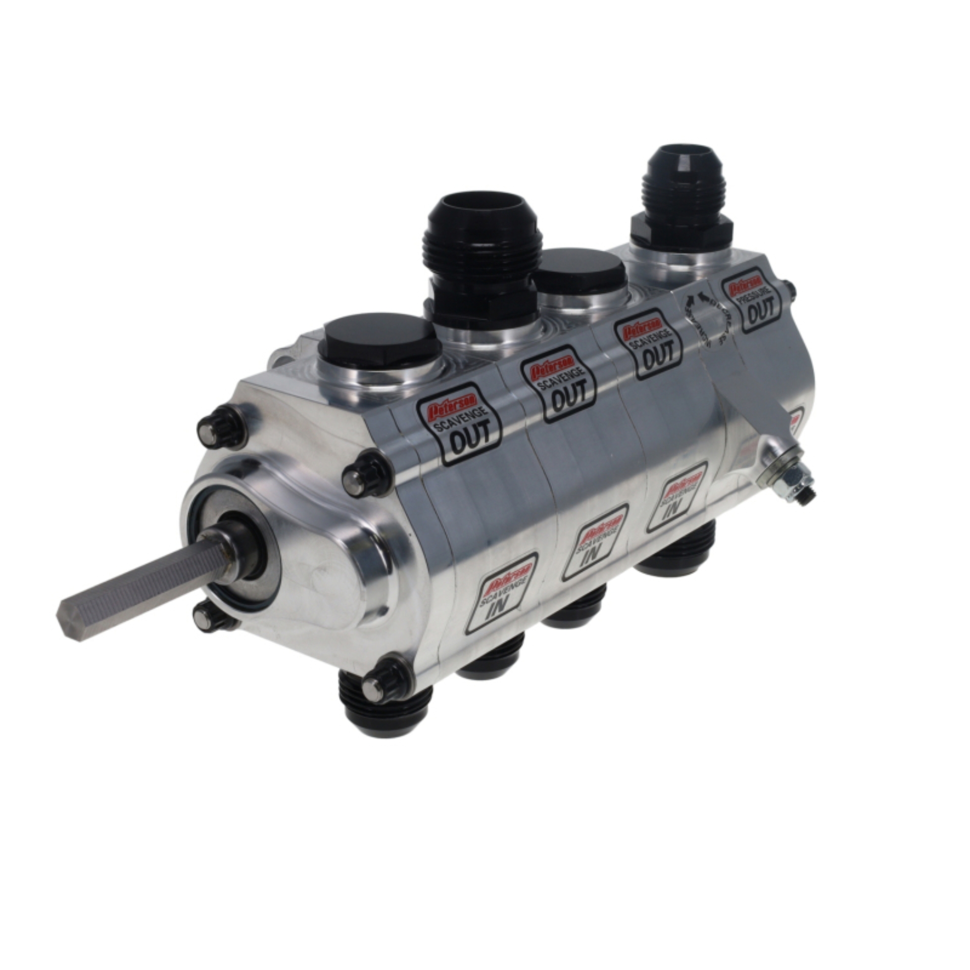 Picture of Peterson Fluid Systems R4 4-Stage Oil Pump - Left Side Mount - Rear Drive Drag