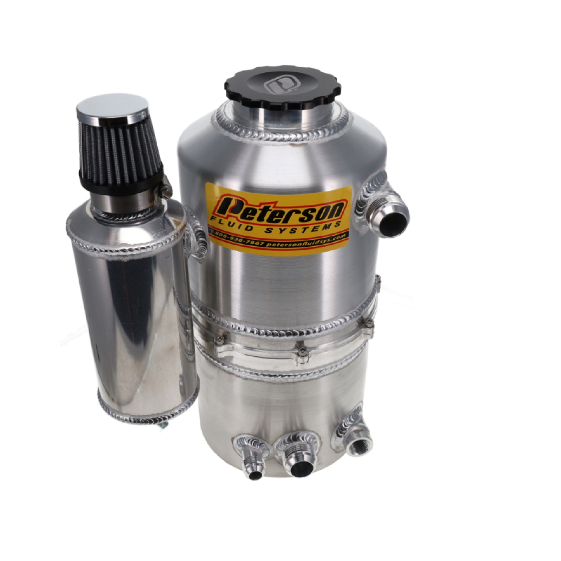 Picture of Peterson Fluid Systems Tank Drag 2.3 Gallon -16AN Single Return w/ Catch Can