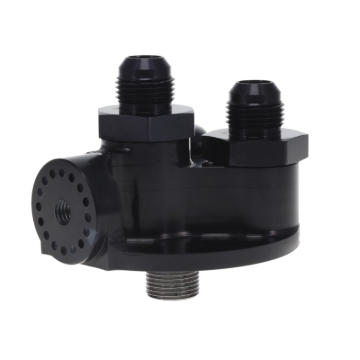 Picture of Peterson Fluid Systems Remote Filter Mount 13/16 -16AN Thread -10AN Fittings - Chevrolet Style