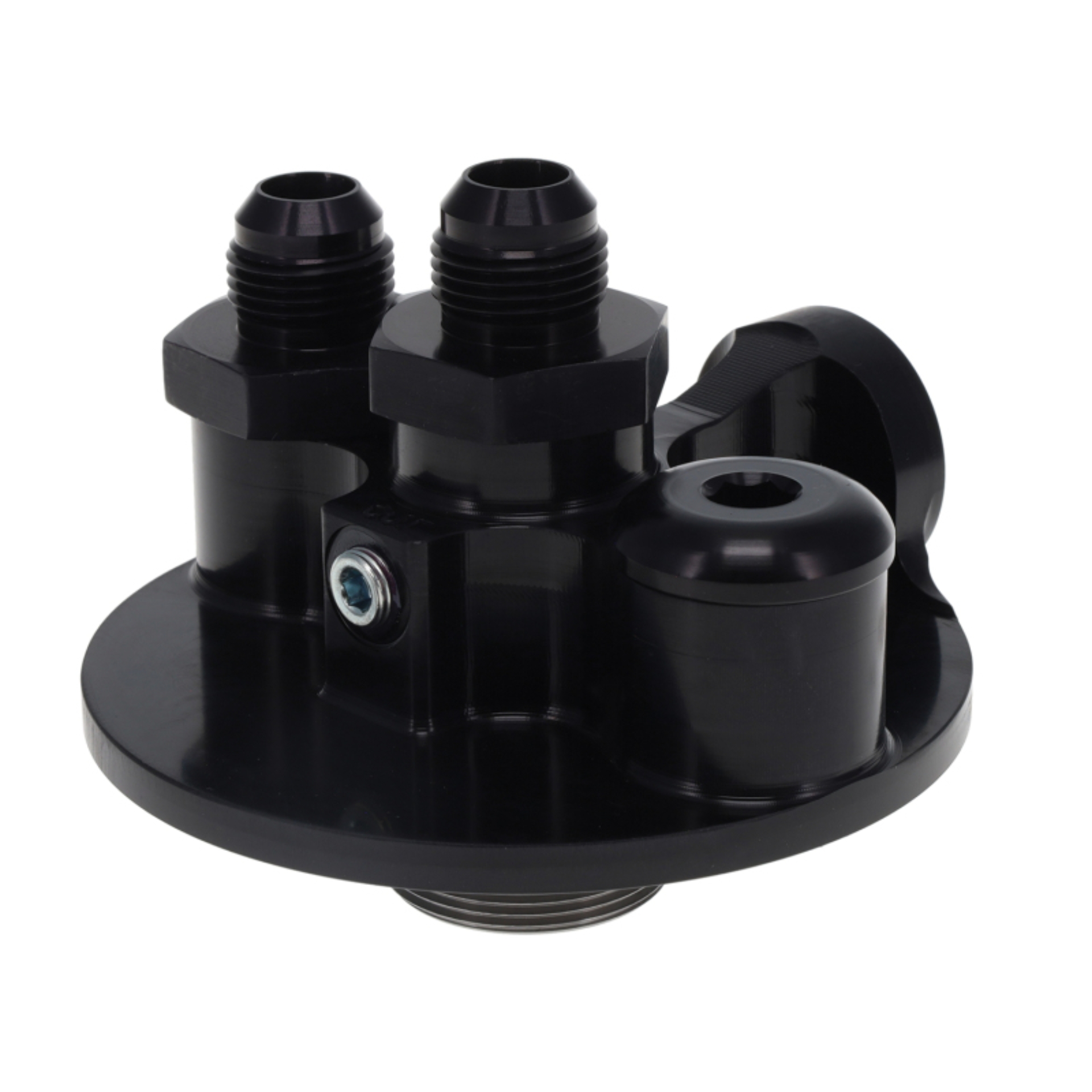 Picture of Peterson Fluid Systems Remote Filter Mount 1-1/2in -16AN Thread -10AN Fittings