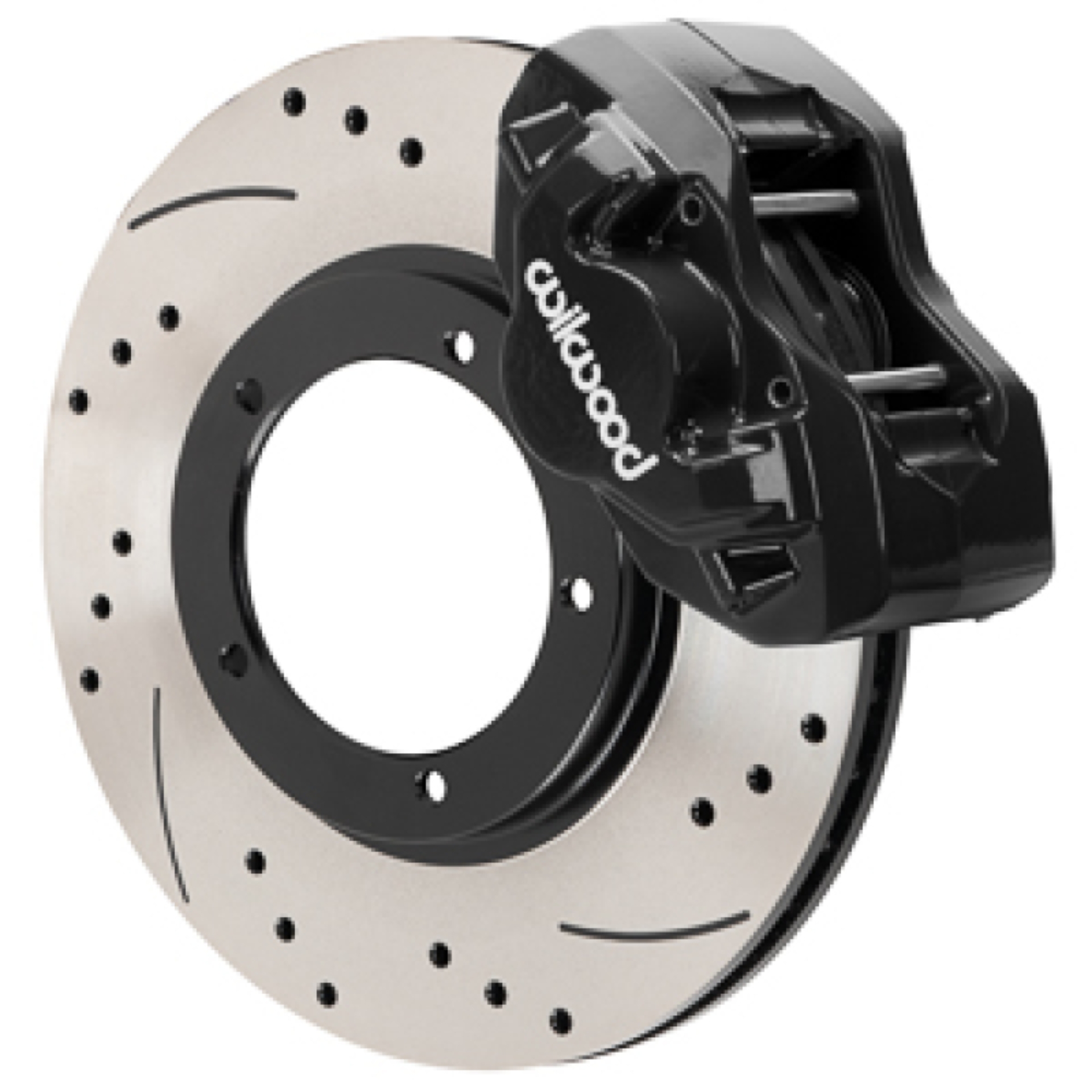 Picture of Wilwood 84-89 Porsche 911 D45 11.10in. Front Brake Kit w/ Flex Lines - Drilled Rotors (Black)