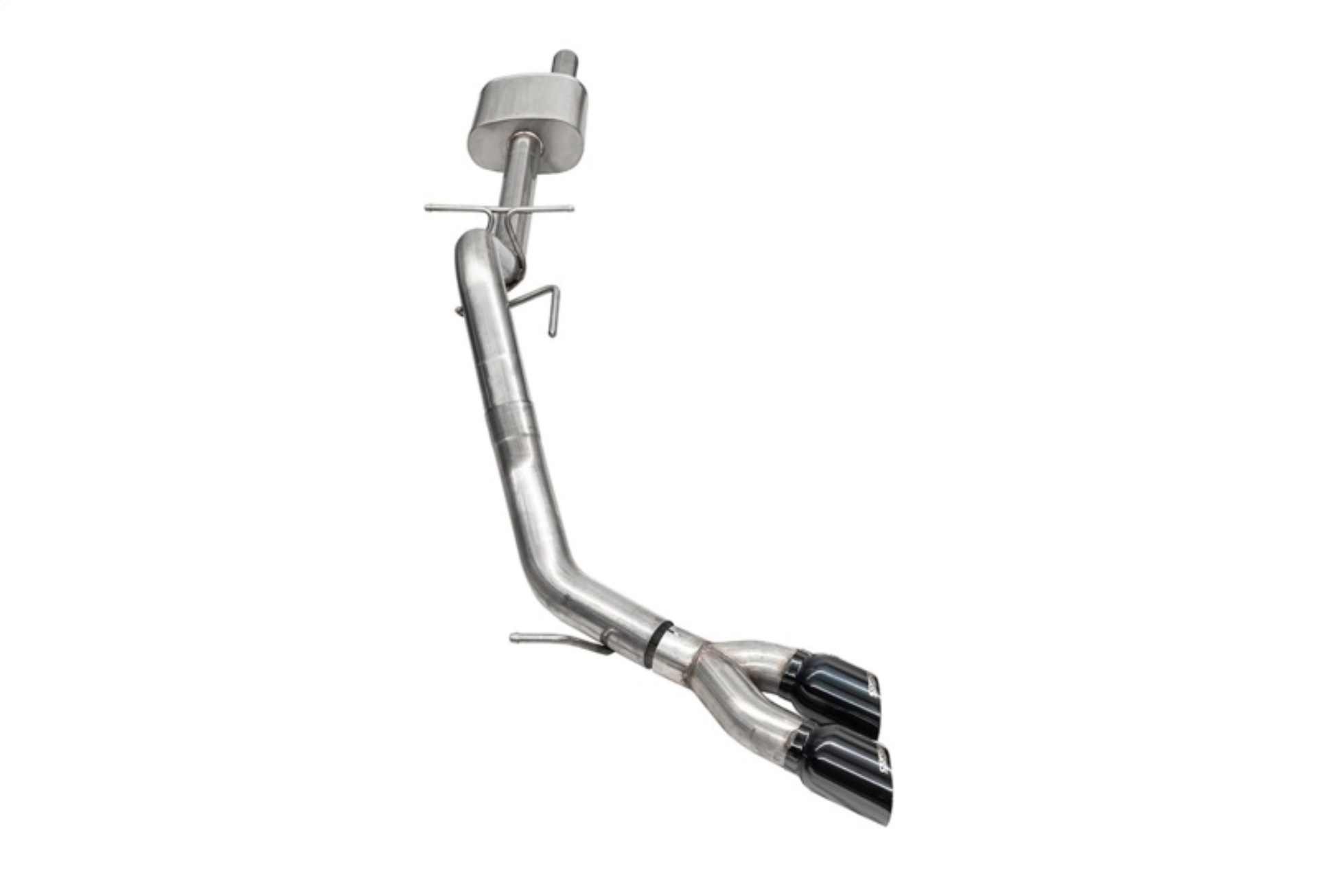 Picture of Corsa 2024-2025 Ford Ranger 3in Cat-Back Exhaust 4in Black PVD Pro-Series Slash Cut Twin Tip