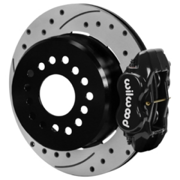 Picture of Wilwood Forged Dynalite Rear Parking Brake Kit - Drilled & Slotted Rotors (Black)