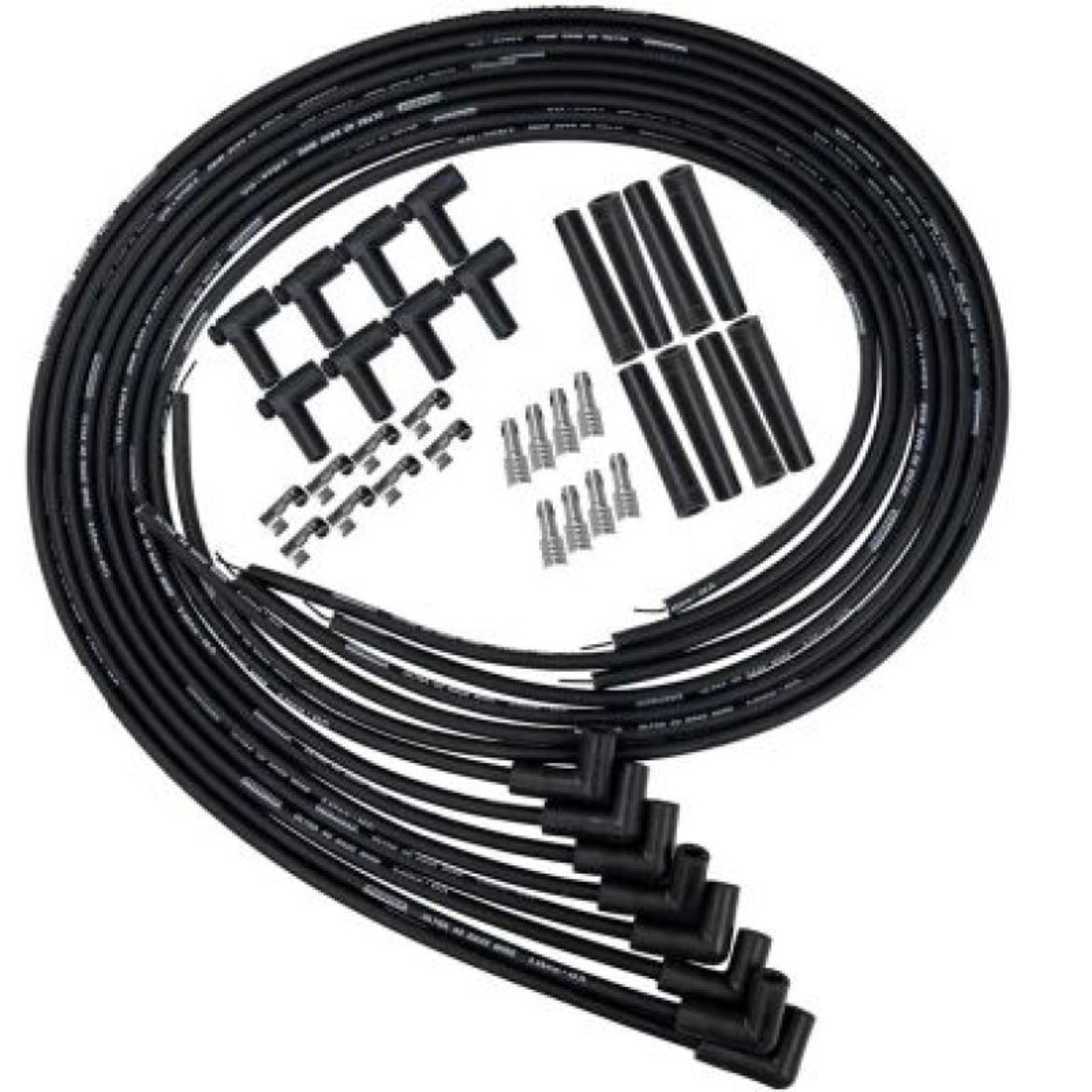 Picture of Moroso Universal 90 Degree Plug Ends Black Ultra 40 Wire Set & Coil Pack Kit
