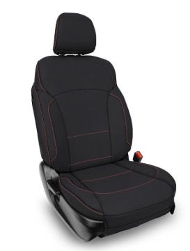 Picture of PRP 2013-2017 Subaru Crosstrek Front Seat Covers (Pair) - Black w/ Orange Stitch