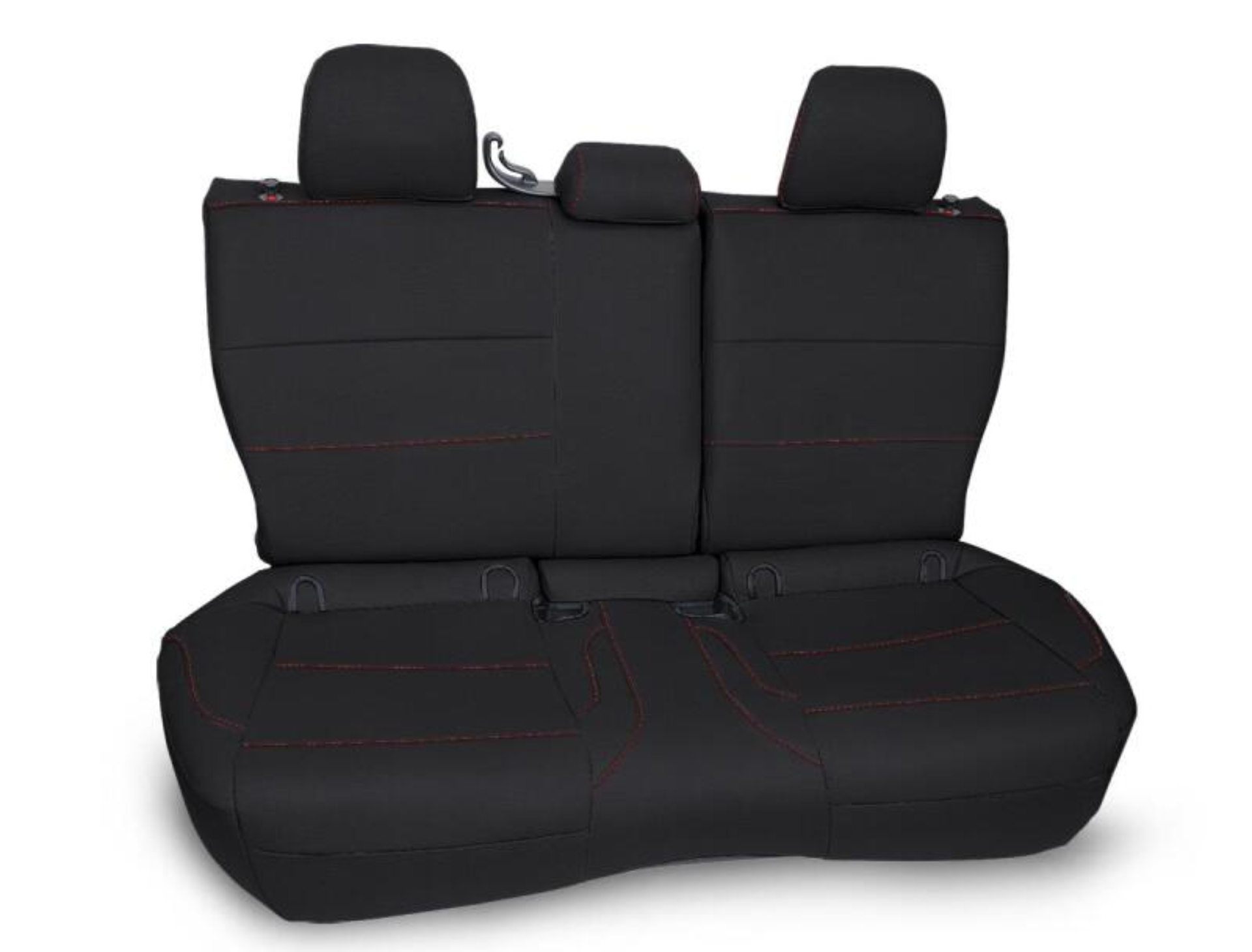 Picture of PRP 2013-2017 Subaru Crosstrek Rear Bench Seat Cover - Black w/ Red Stitch