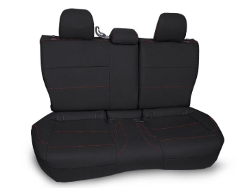Picture of PRP 2013-2017 Subaru Crosstrek Rear Bench Seat Cover - Black w/ Orange Stitch